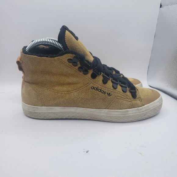 Adidas womens Honey Hook High Tops In Sand Brown size 5 - Picture 1 of 7